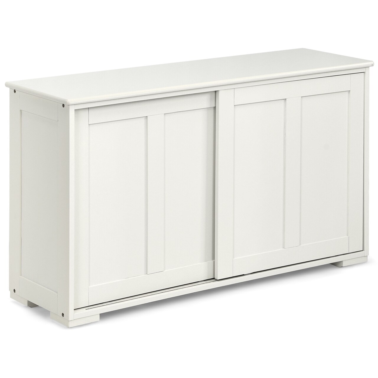 Kitchen Storage Cupboard Cabinet with Sliding Door and Adjustable Shelf